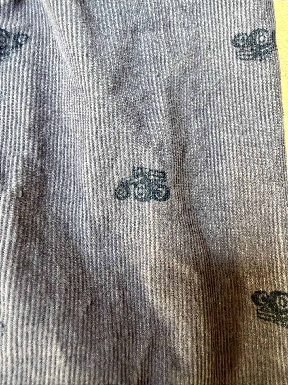 Vintage OshKosh B'gosh Blue Corduroy Button-Down Shirt with Embroidered Cars